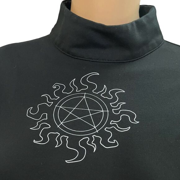 Disturbia 🖤 Esoteria Underbust Crop Top Tattoo Print - Picture 2 of 7